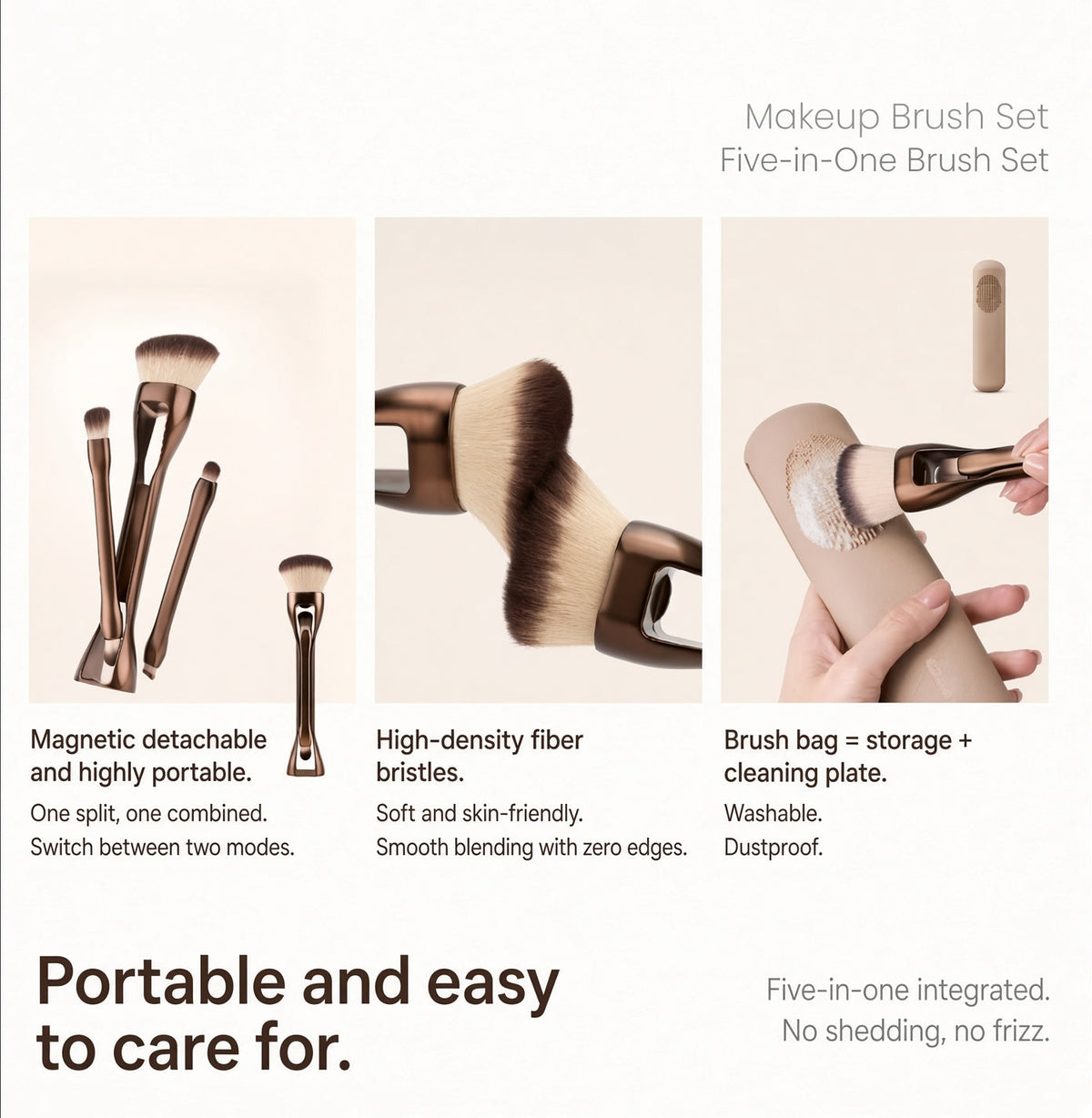 Magnetic brush design and pouch used as a cleaning pad