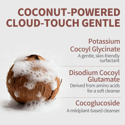 Veilna Coconut Amino Acid Facial Cleanser for Sensitive Skin | 2-in-1 Gentle Cleanser with 100% Ectoin