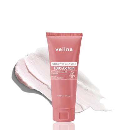 Veilna Coconut Amino Acid Facial Cleanser for Sensitive Skin | 2-in-1 Gentle Cleanser with 100% Ectoin