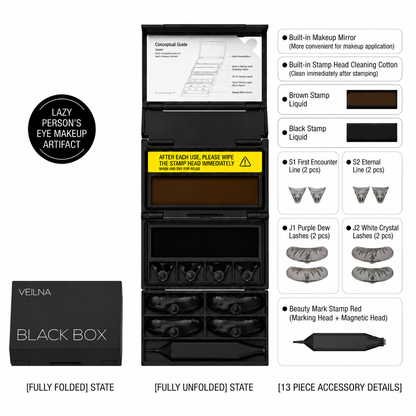 VEILNA BLACK BOX Eyelash Stamp, 3 IN 1