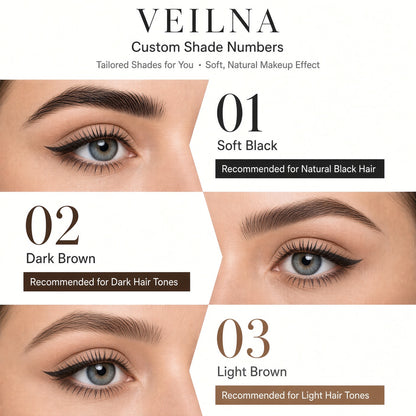 VEILNA Eyebrow Pencil 2-Pack — Dual-Tip Waterproof Formula